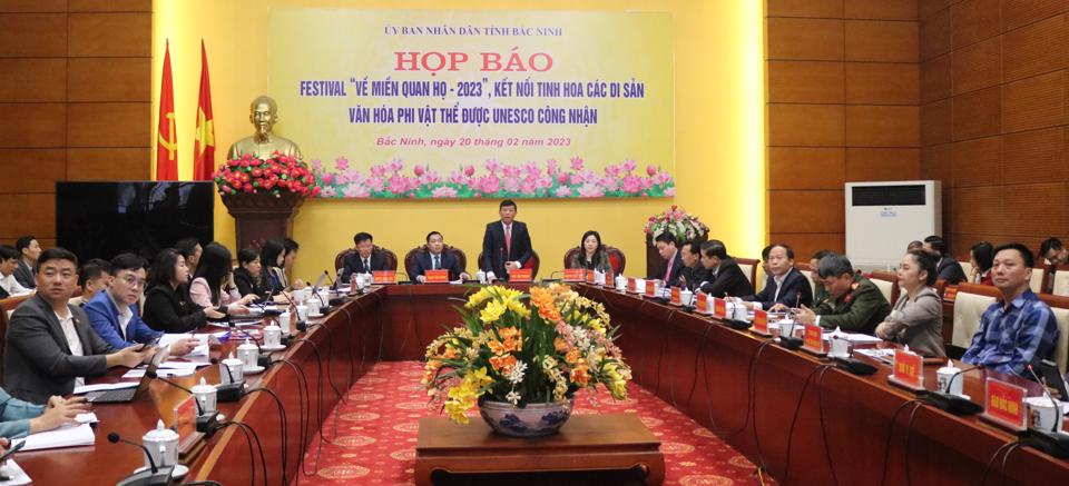 UBND tỉnh Bắc Ninh họp báo Festival “Về miền Quan họ 2023”